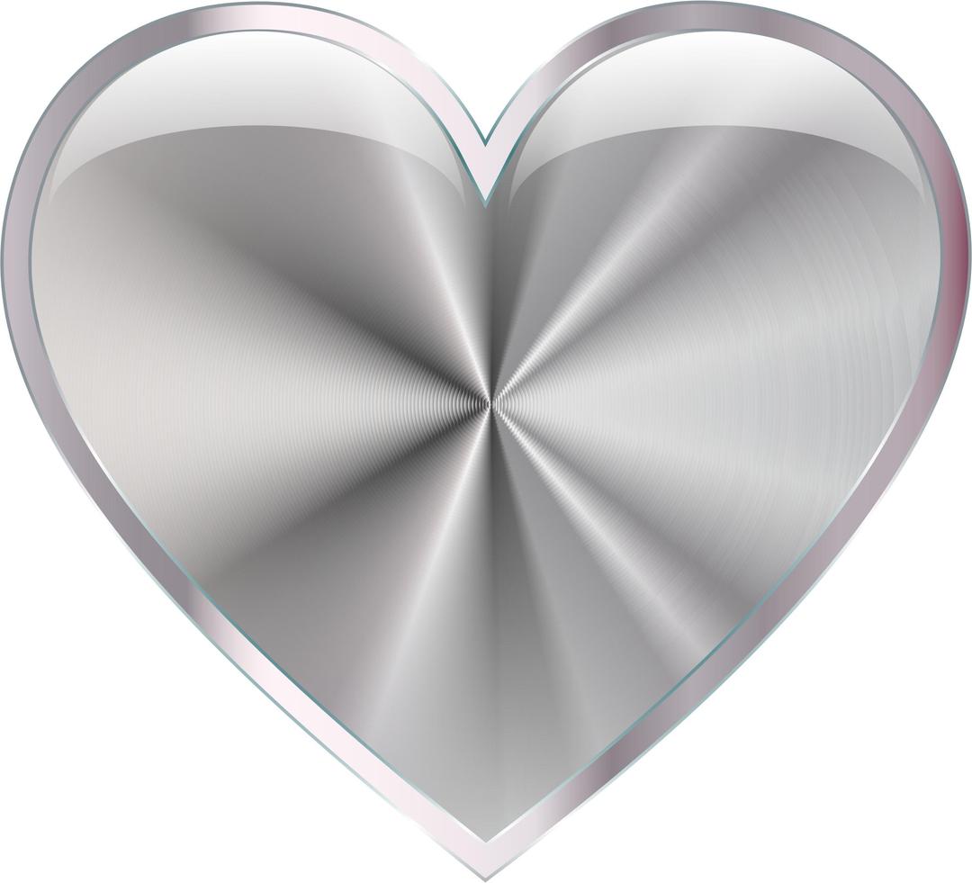 Silver Radiating Heart png transparent