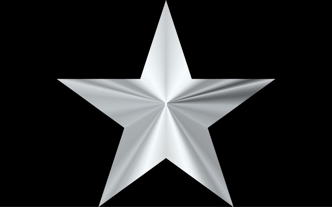 Silver star png transparent