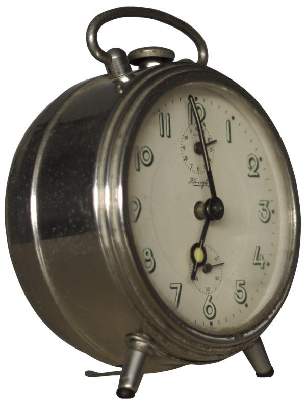 Silver Vintage Alarm Clock png transparent