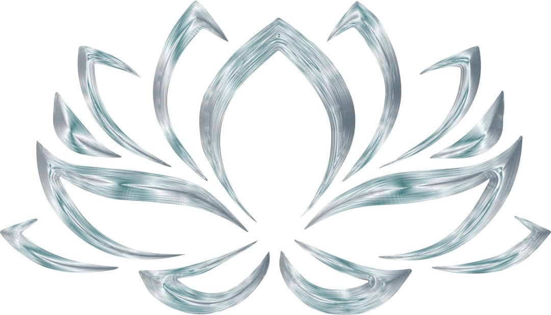 Silverized Lotus Flower No Background png transparent