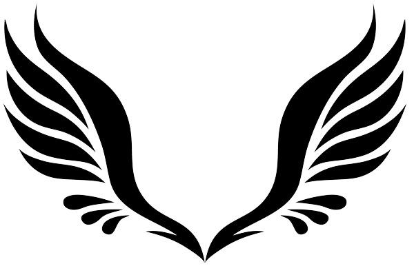 Simple Angel Wings Tattoo png transparent
