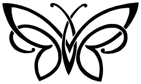 Simple Butterfly Tattoo png transparent