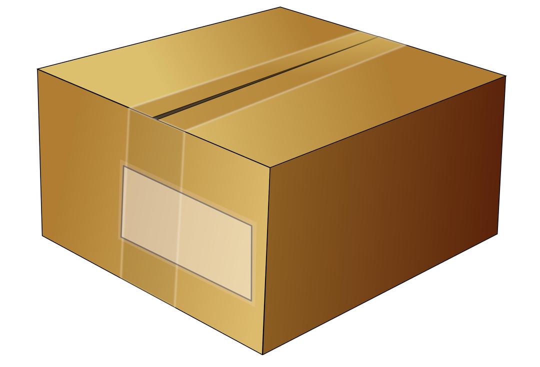 Simple cardboard box png transparent