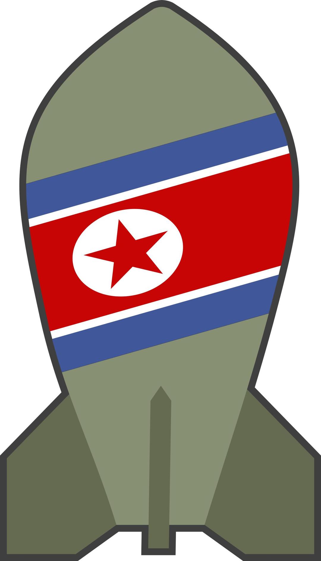 Simple Cartoon North Korea Bomb png transparent