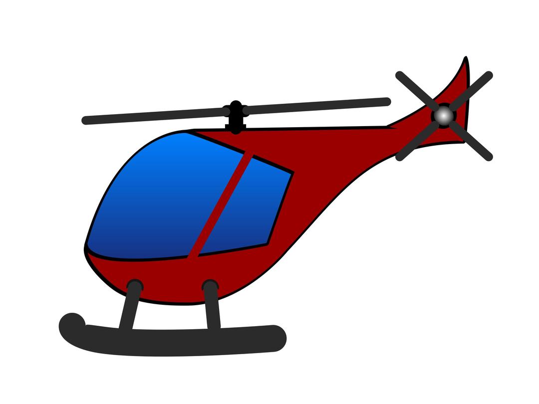 simple cartoon red elicopter png transparent