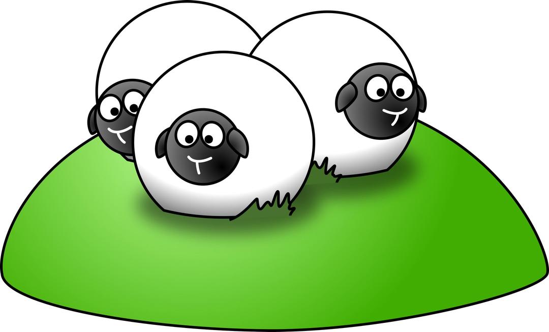 Simple cartoon sheep png transparent