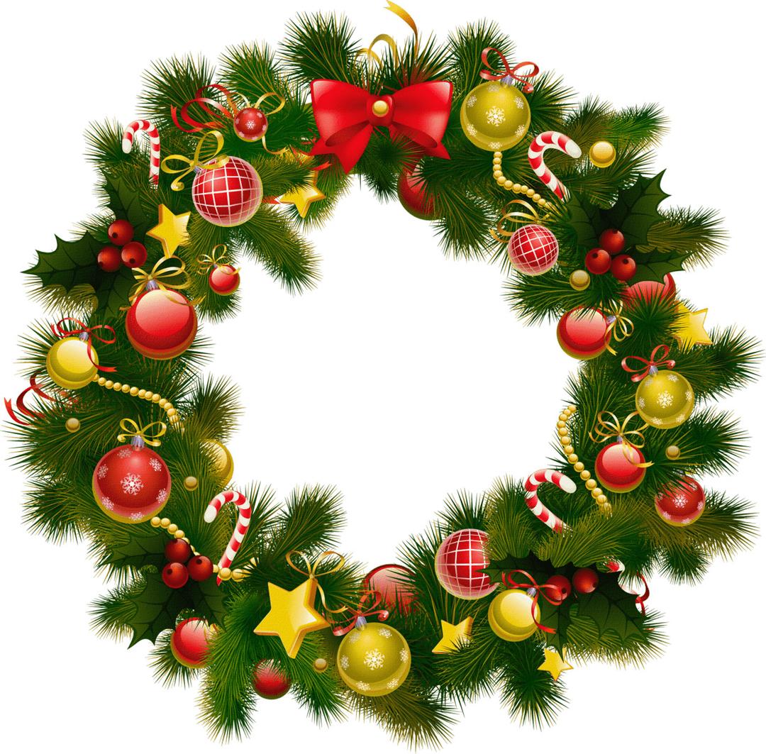 Simple Christmas Wreath png transparent