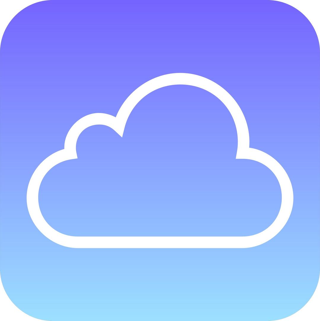 Simple cloud icon png transparent