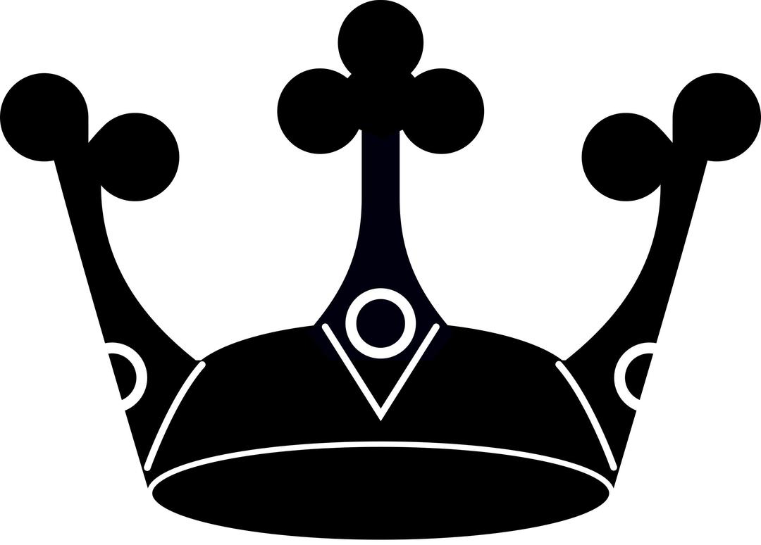 Simple crown silhouette png transparent