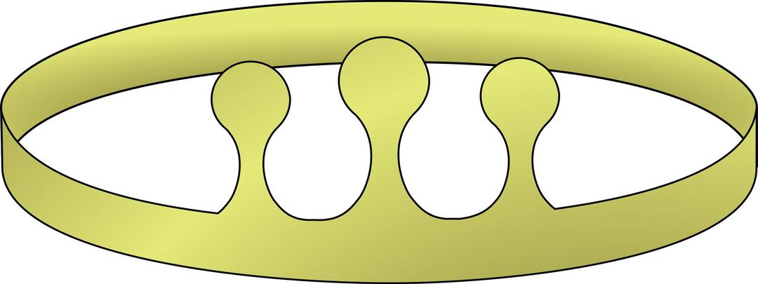 simple crown with three risers png transparent