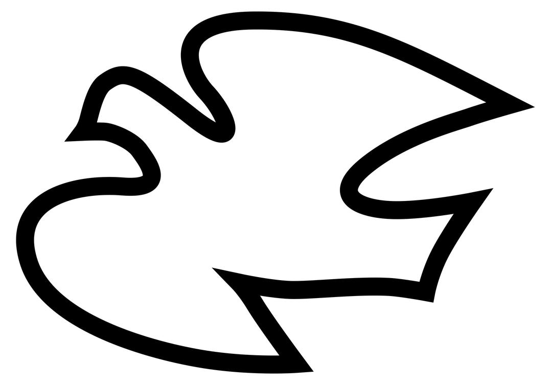 simple dove outline png transparent