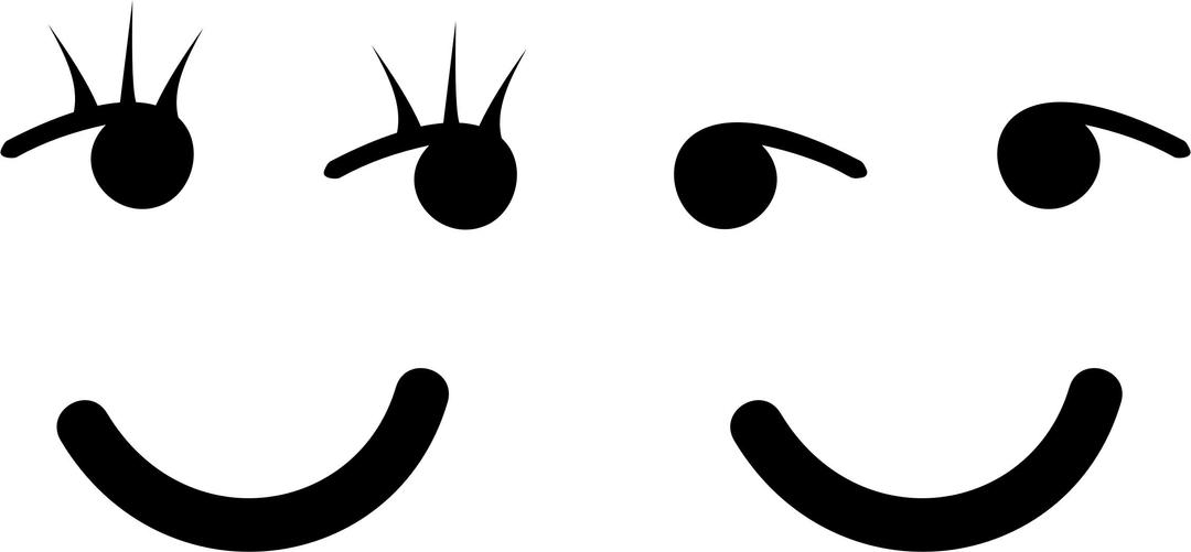 Simple Female And Male Smileys png transparent
