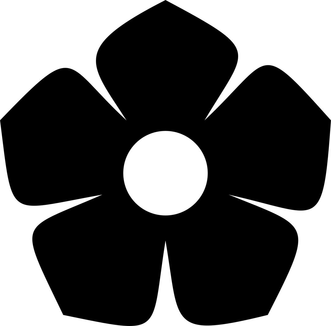 Simple Flower Silhouette png transparent