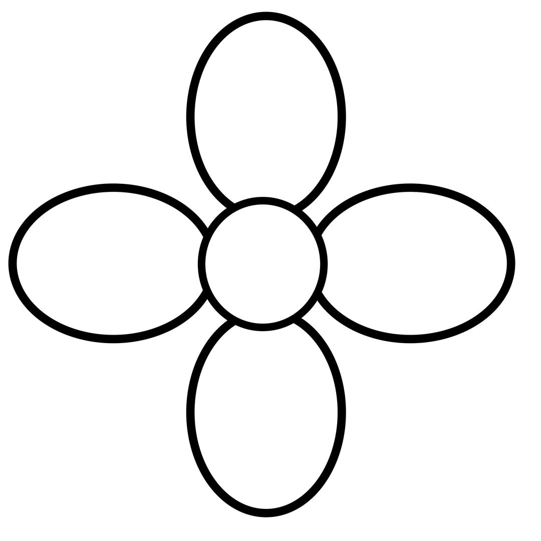 simple flower(black&white) png transparent