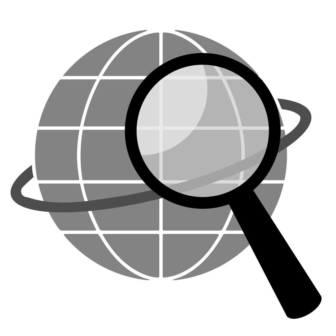 Simple Globe Search png transparent