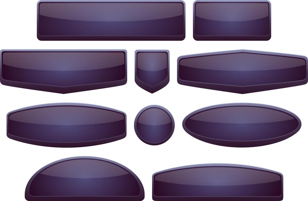Simple Glossy Badges png transparent