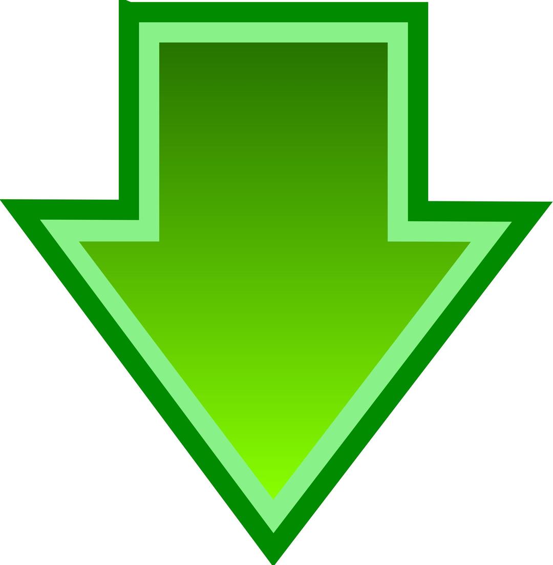 Simple Green Download Arrow png transparent