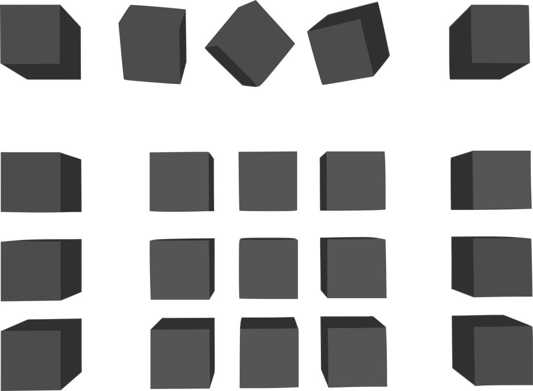 Simple Grey Cubes png transparent