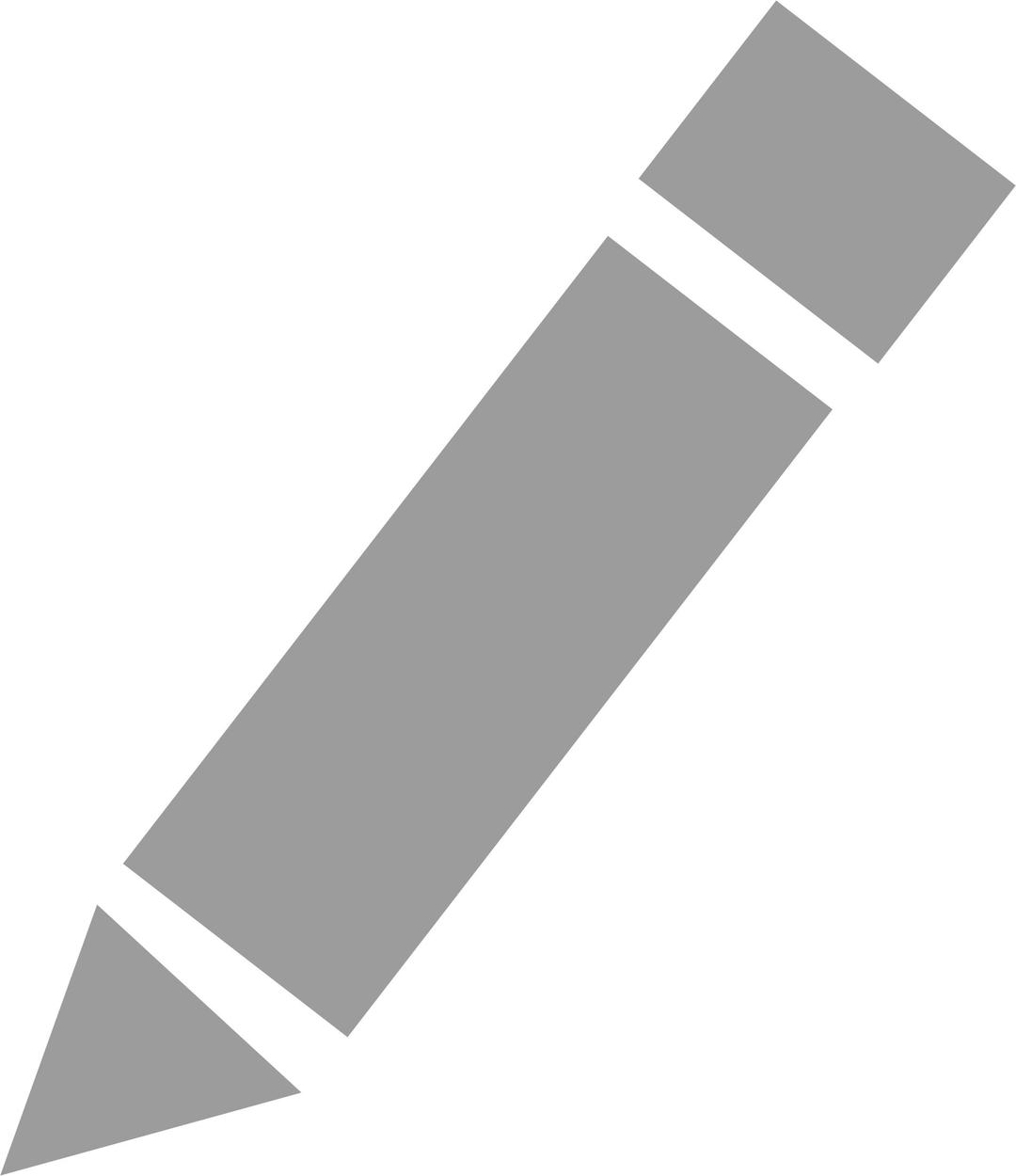 Simple grey small pencil icon png transparent