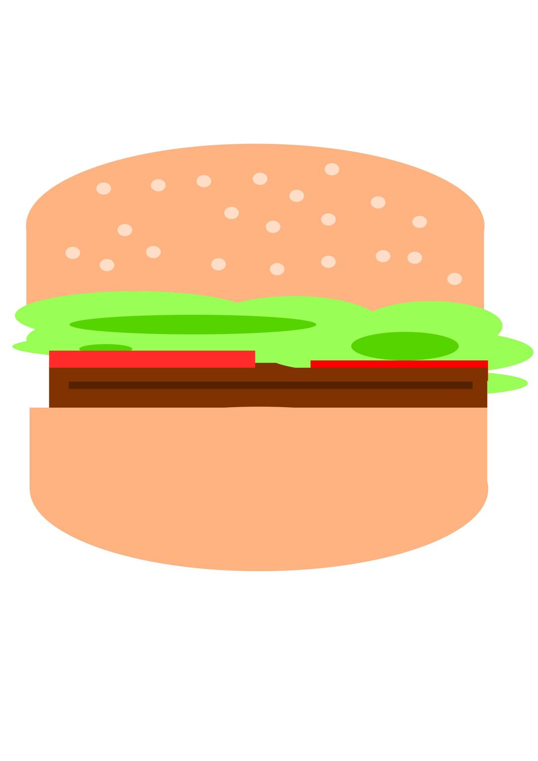 Simple hamburger png transparent