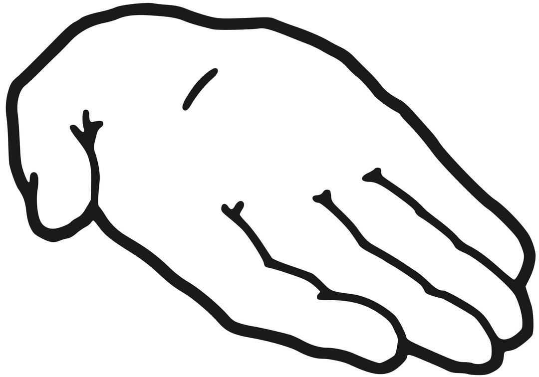 Simple hand extended in offer png transparent