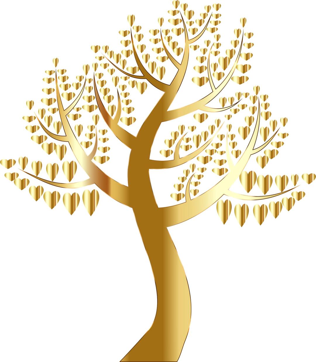 Simple Hearts Tree 10 No Background png transparent