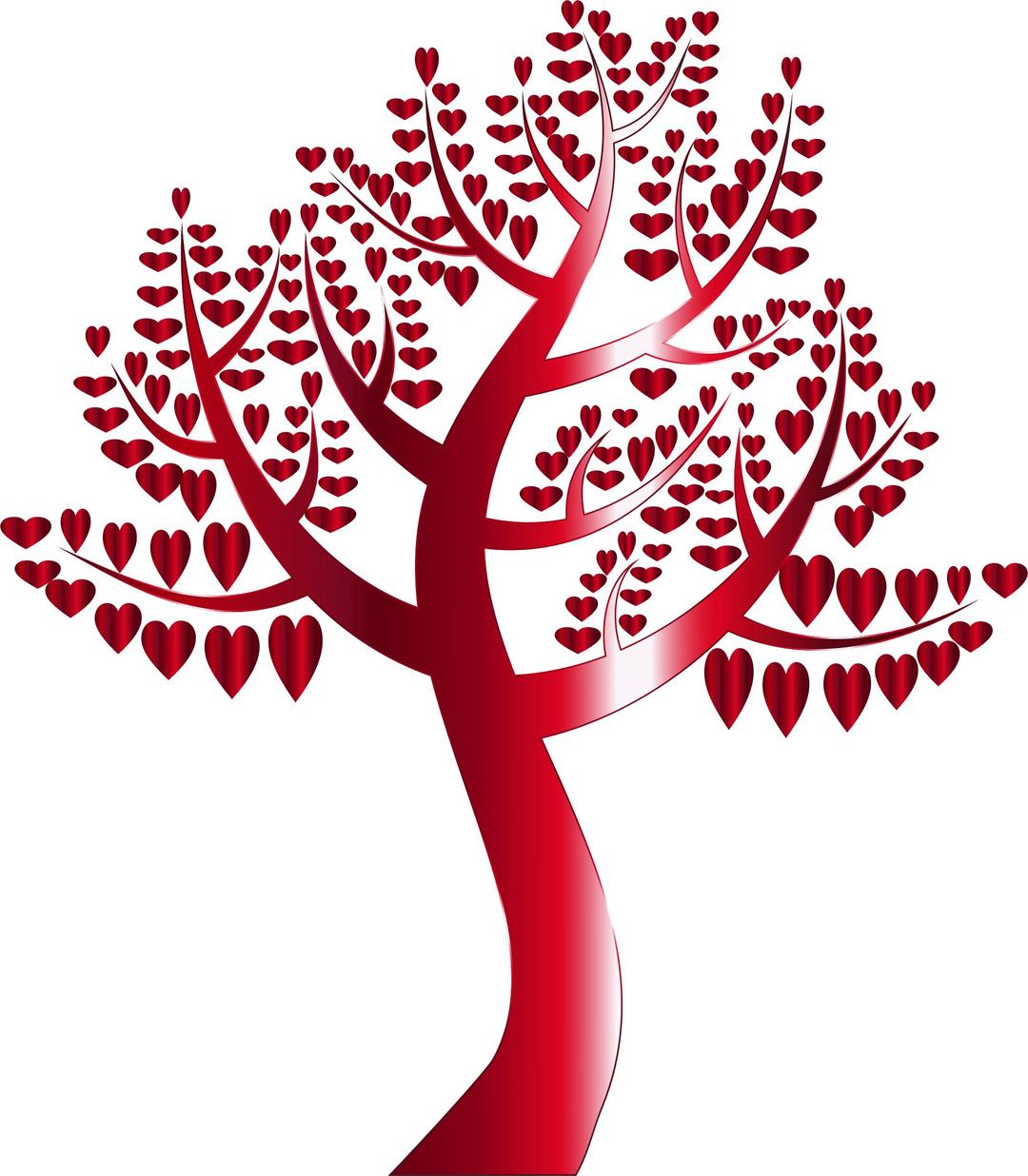 Simple Hearts Tree 11 No Background png transparent