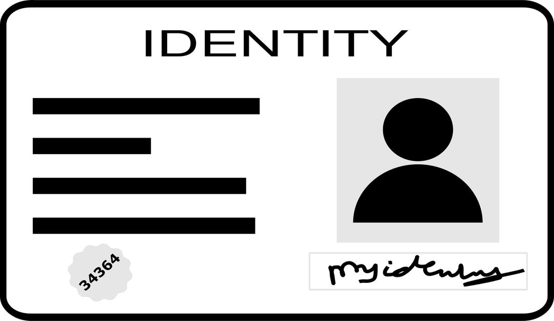 Simple ID Card png transparent