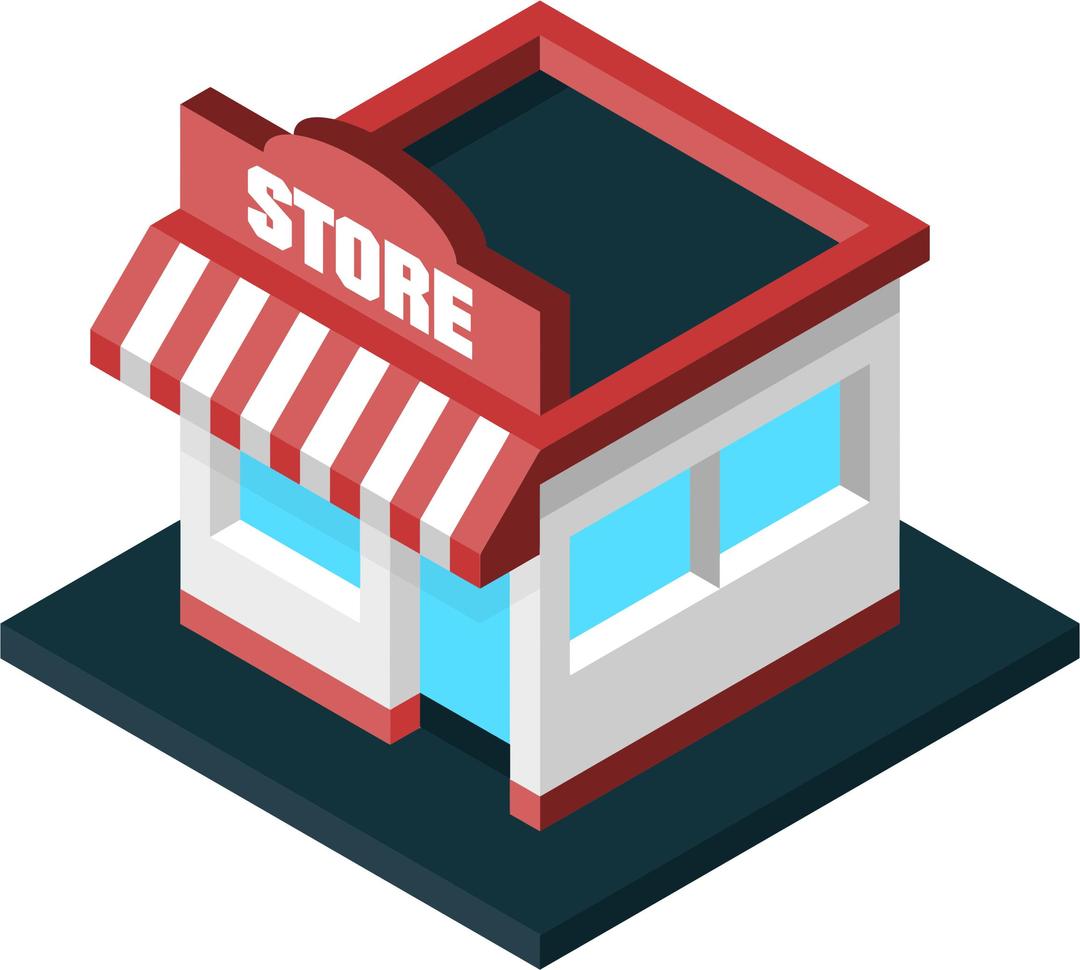 Simple Isometric Store png transparent