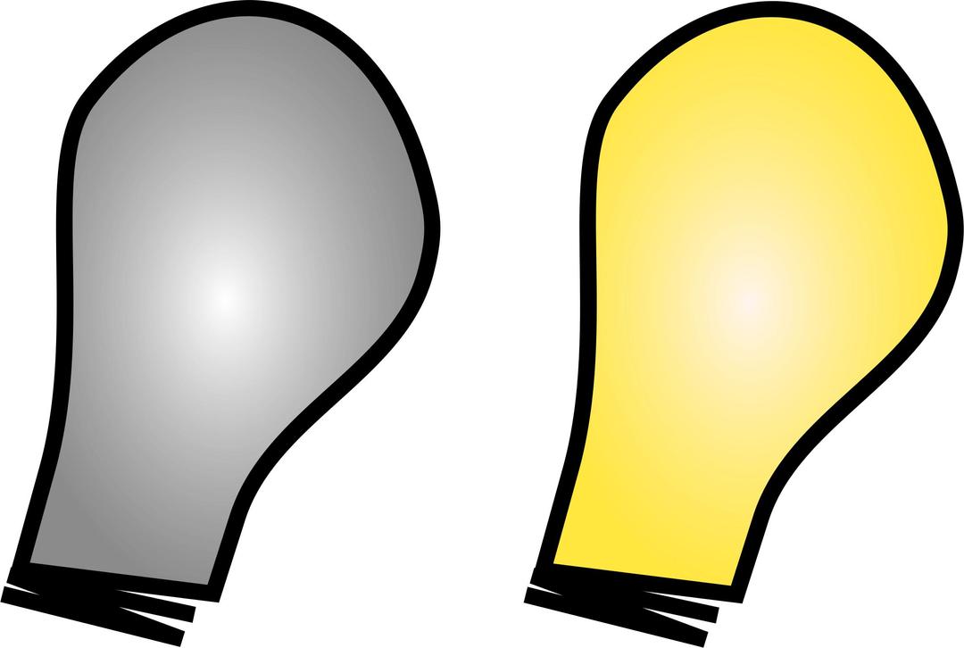 Simple Light Bulb on/off png transparent