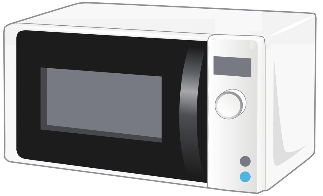 Simple microvawe oven - 3D view png transparent