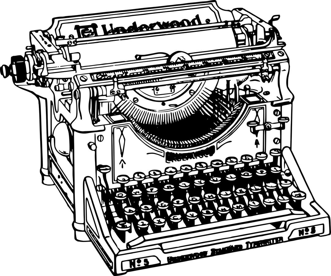 Simple Old Typewriter png transparent
