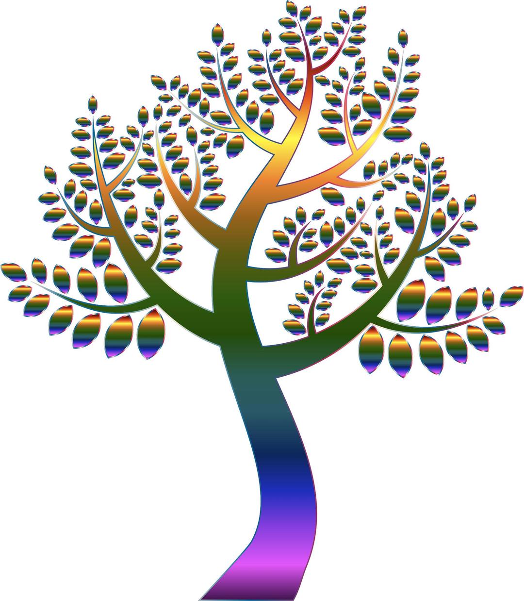 Simple Prismatic Tree 5 Variation 2 Without Background png transparent