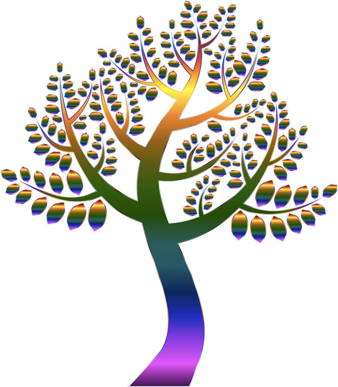 Simple Prismatic Tree 5 Without Background png transparent