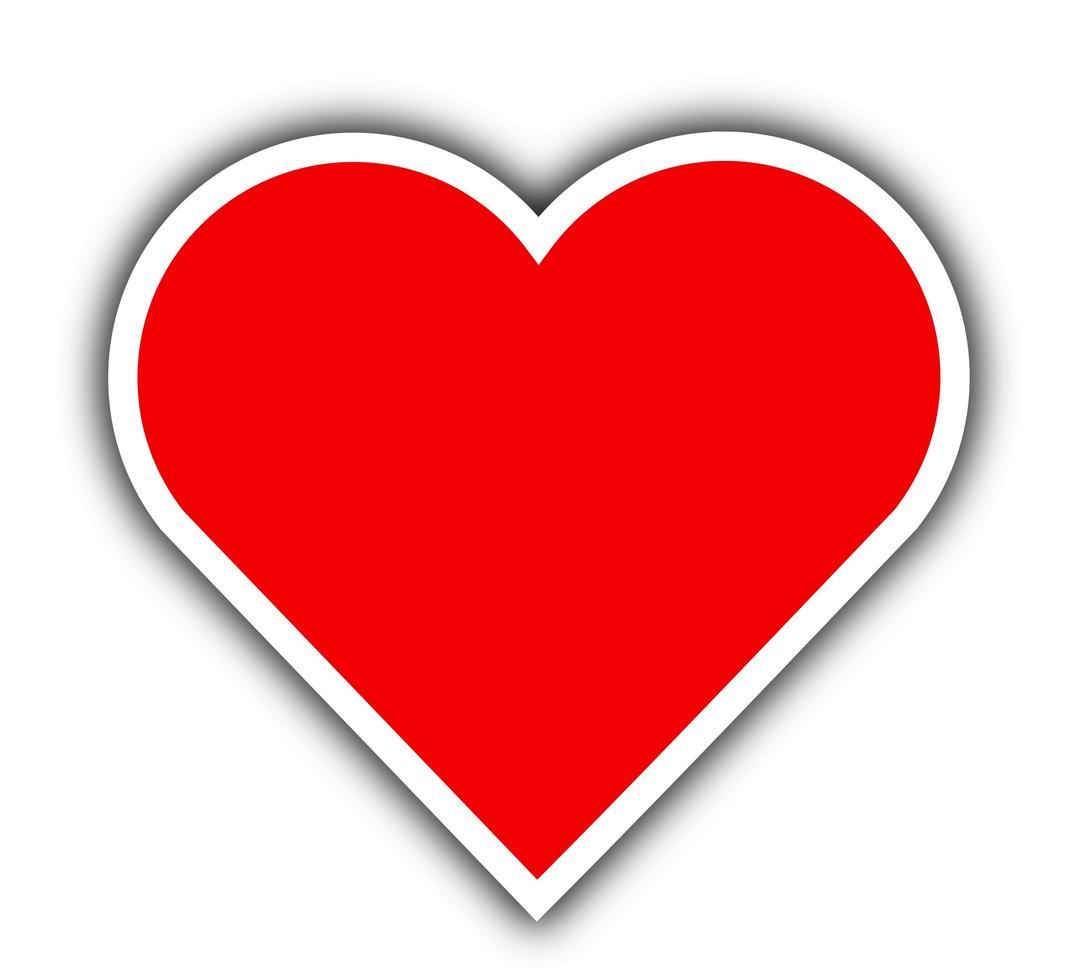Simple Red Heart png transparent