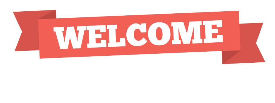 Simple Red Welcome Banner png transparent