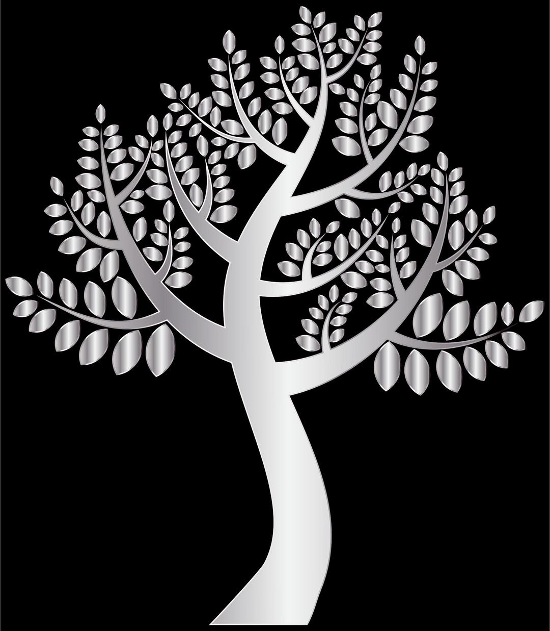 Simple Silver Tree png transparent