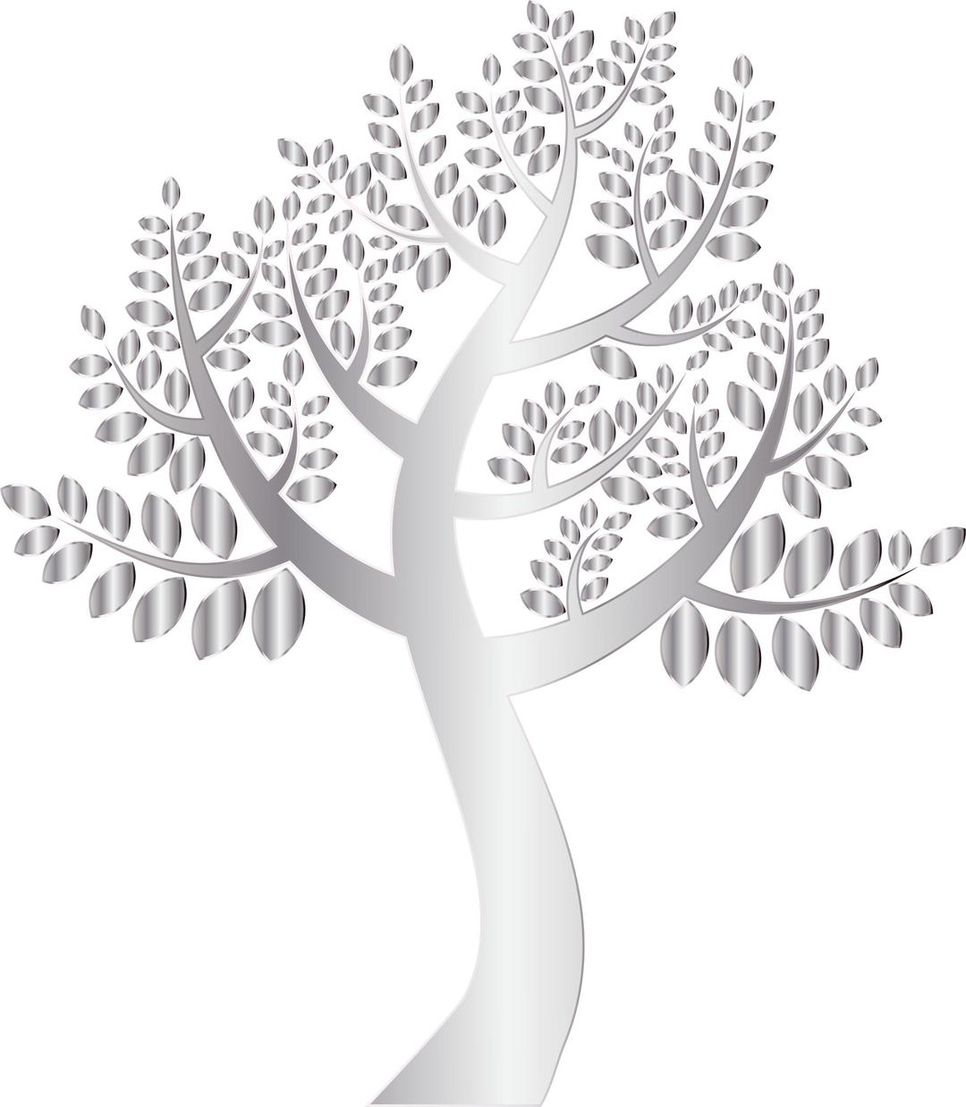Simple Silver Tree Without Background png transparent