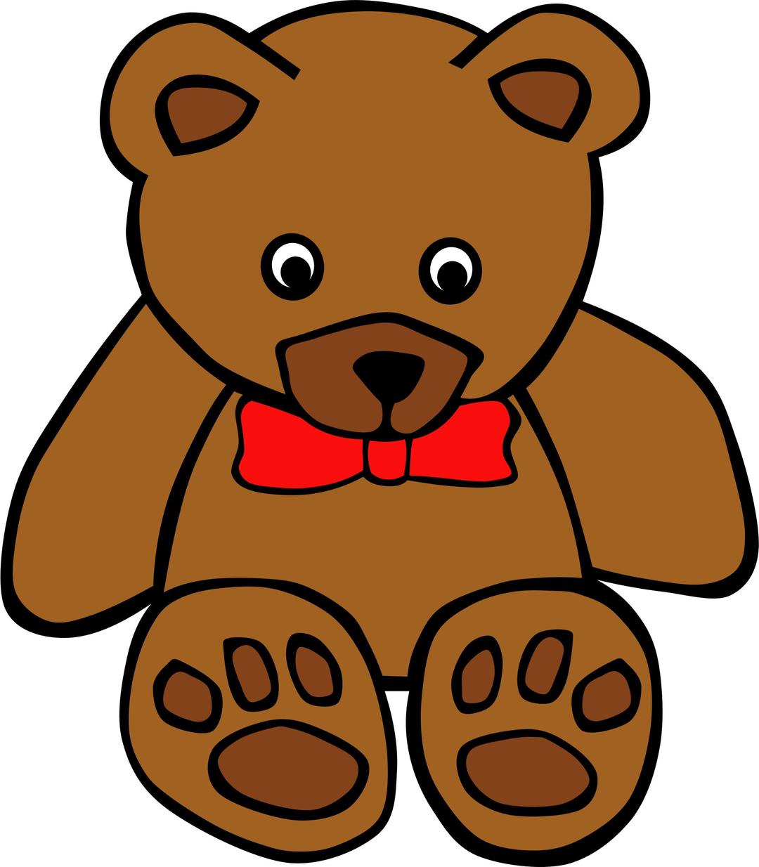 Simple Teddy Bear with Bowtie png transparent