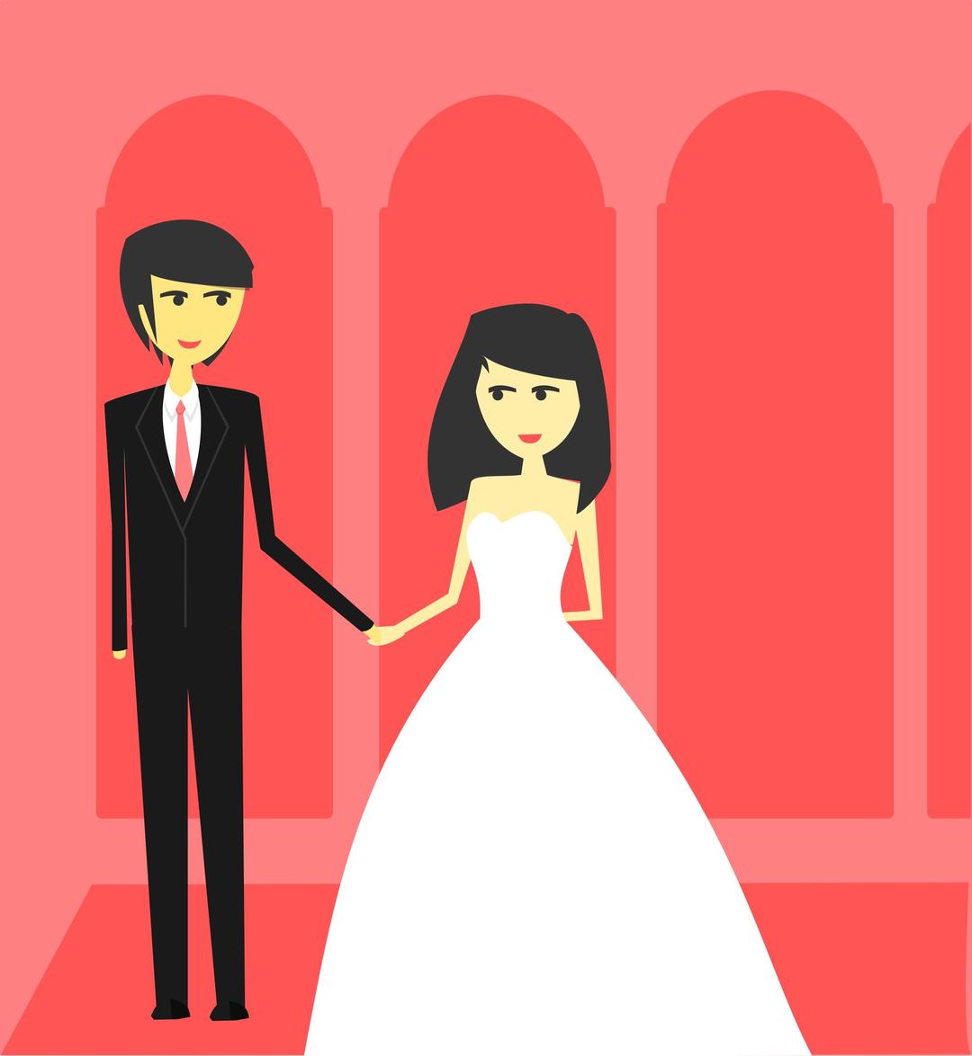 Simple Wedding illustration  png transparent