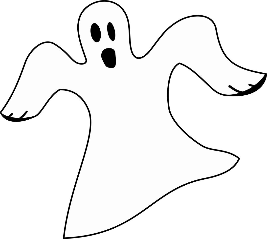 Simple White Ghost png transparent