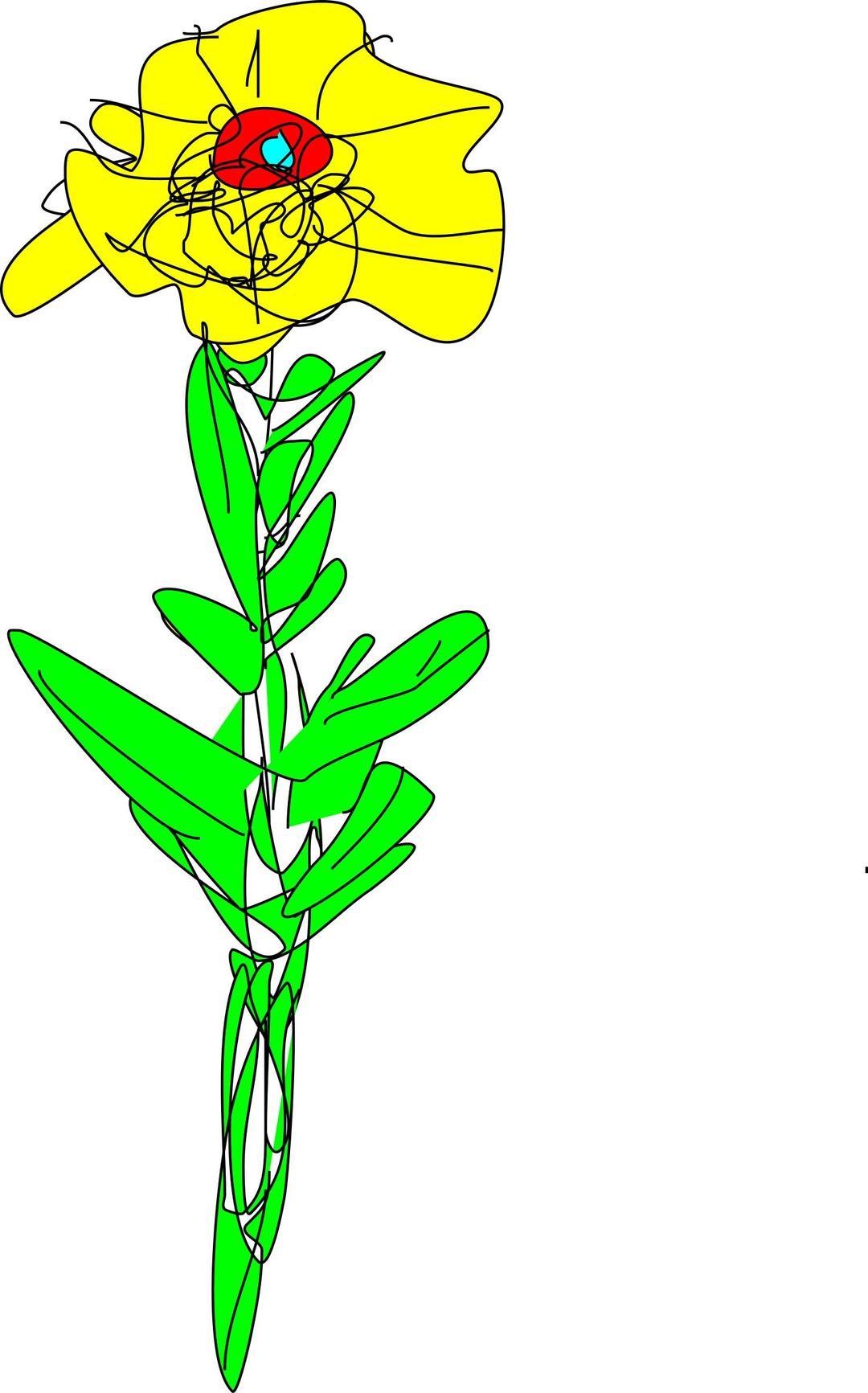 Simple yellow flower 2 png transparent