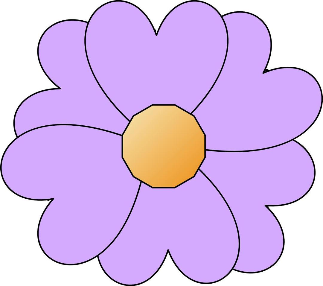 simple-purple-flower png transparent