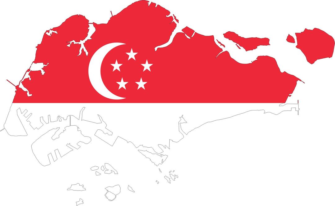 Singapore Map Flag With Stroke png transparent