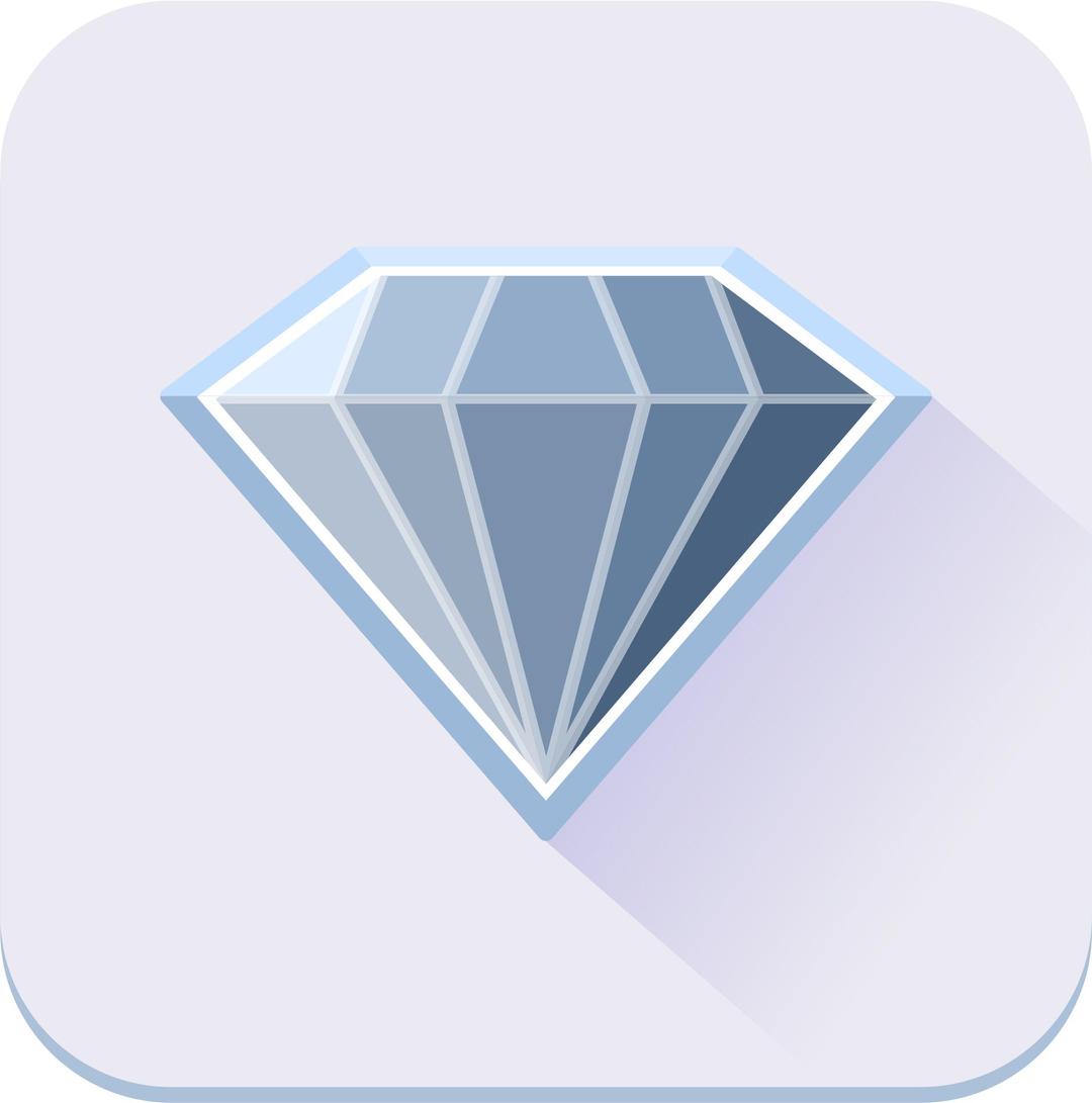 Single Blue Diamond Icon png transparent