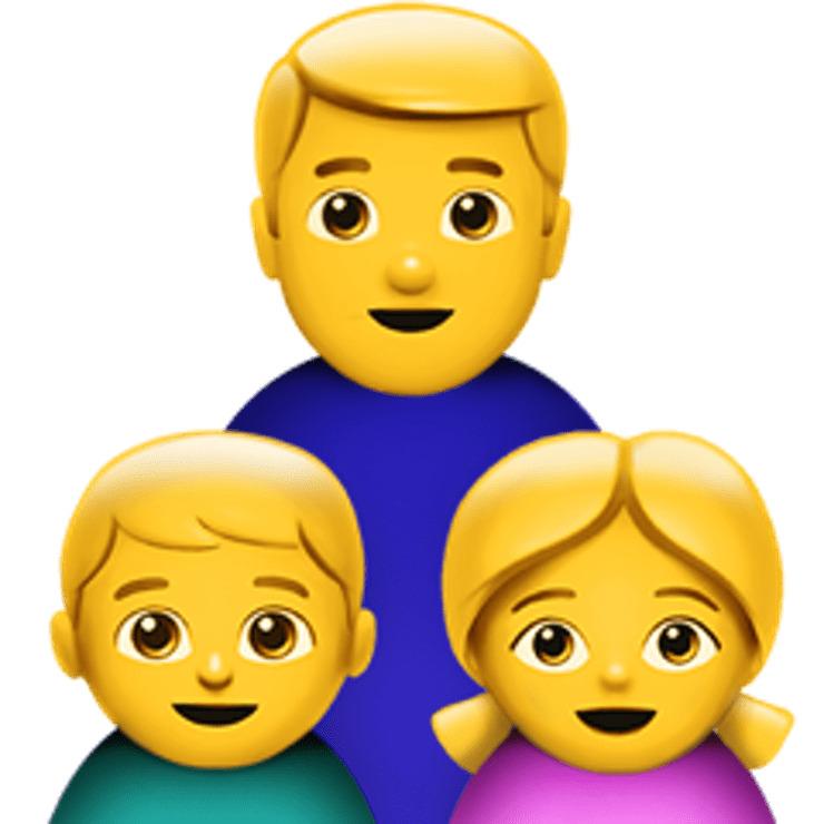 Single Parent Family Emoji png transparent