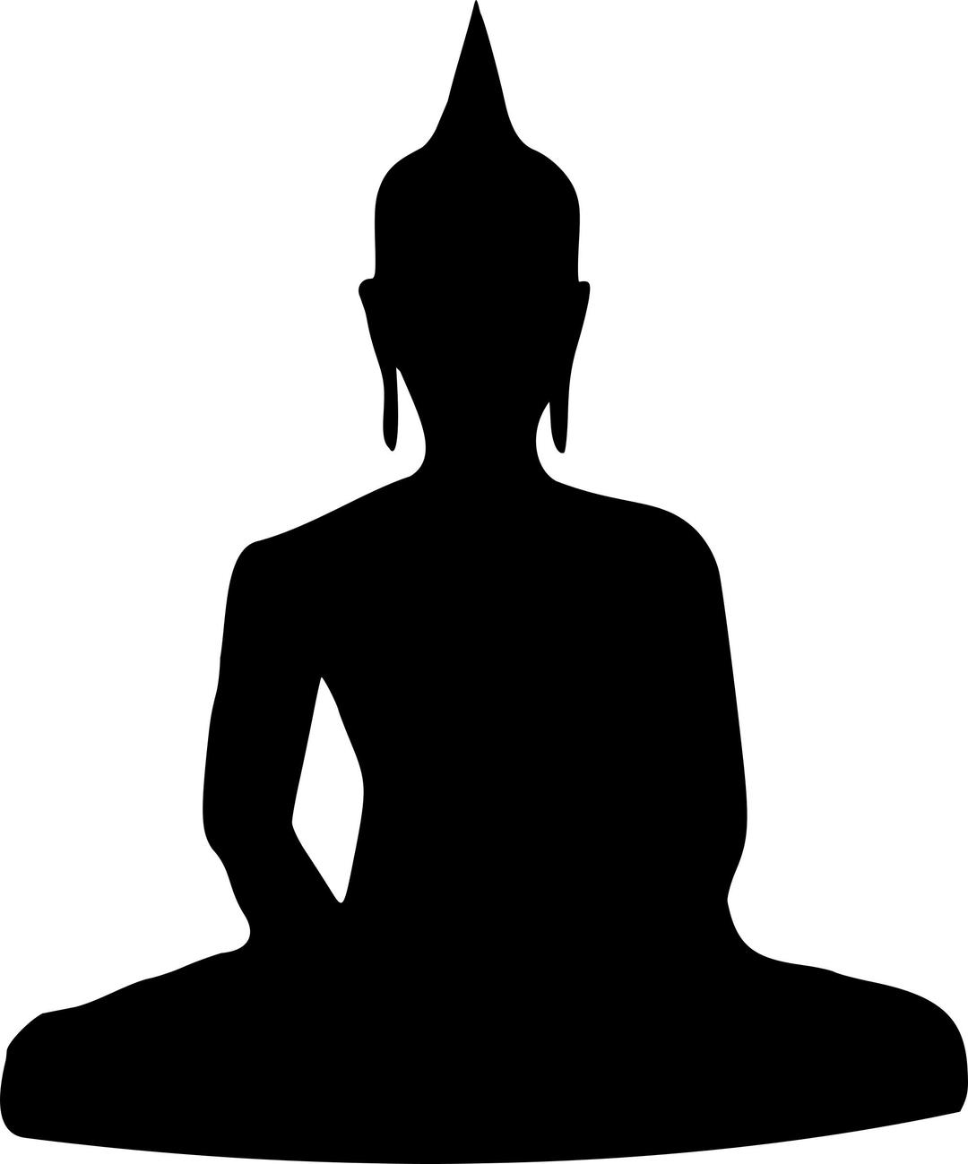 Sitting Buddha Silhouette png transparent