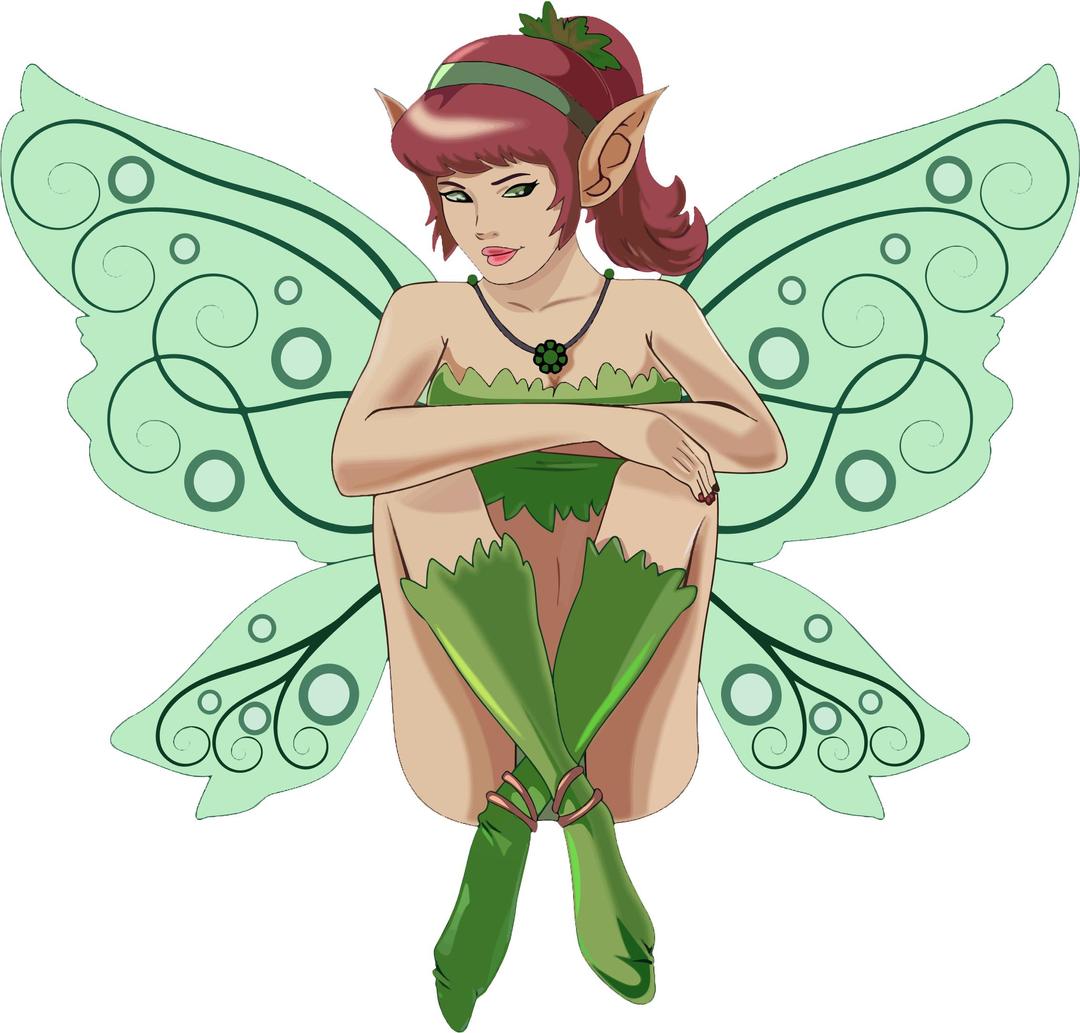 Sitting Fairy png transparent