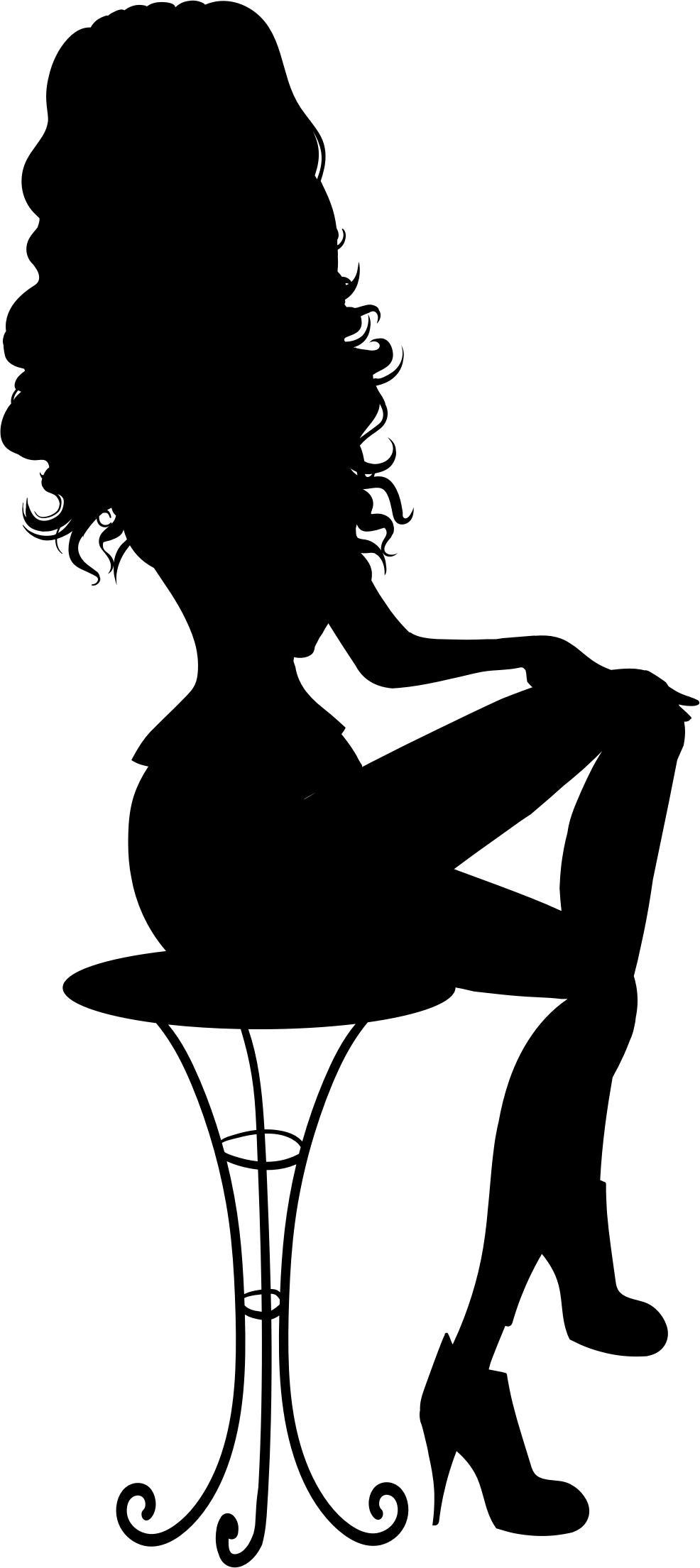 Sitting Woman Silhouette png transparent