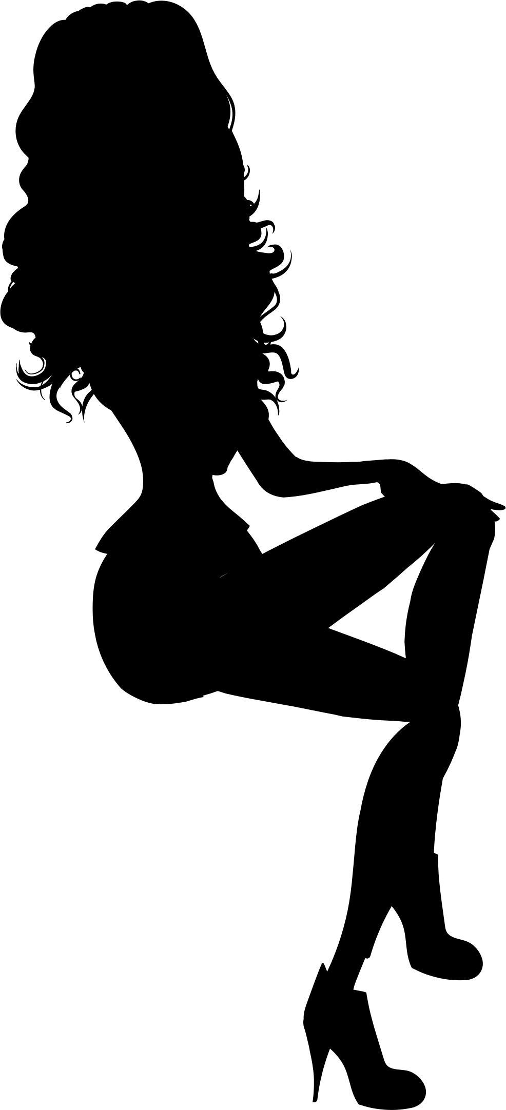 Sitting Woman Silhouette No Chair png transparent